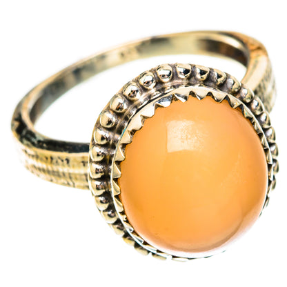 Peach Moonstone Rings handcrafted by Ana Silver Co - RING118072 - Photo 2