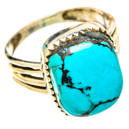 Tibetan Turquoise Rings handcrafted by Ana Silver Co - RING118085 - Photo 2