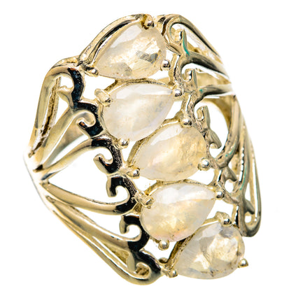 Rainbow Moonstone Rings handcrafted by Ana Silver Co - RING118099 - Photo 2