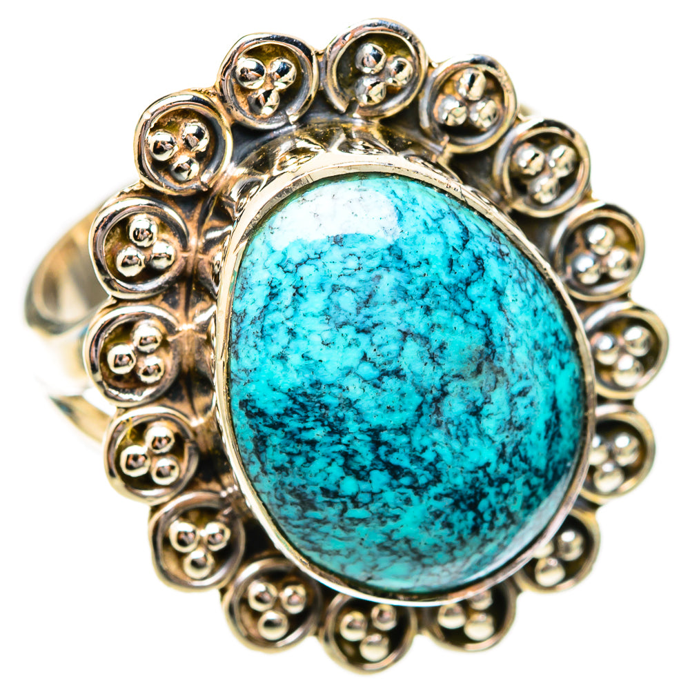 Tibetan Turquoise Rings handcrafted by Ana Silver Co - RING118104 - Photo 2