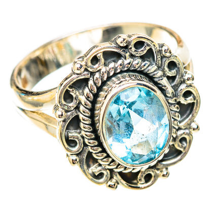 Blue Topaz Rings handcrafted by Ana Silver Co - RING118108 - Photo 2