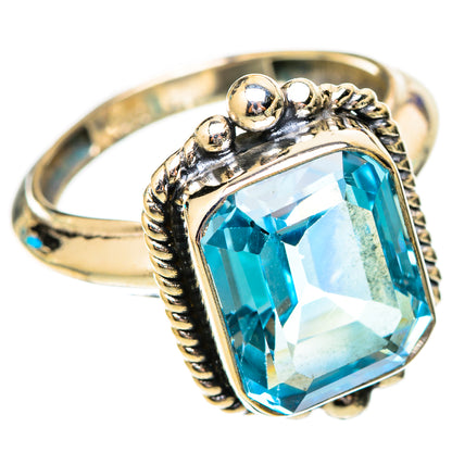Blue Topaz Rings handcrafted by Ana Silver Co - RING118109 - Photo 2