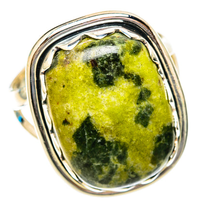 Serpentine Stone Rings handcrafted by Ana Silver Co - RING118111 - Photo 2
