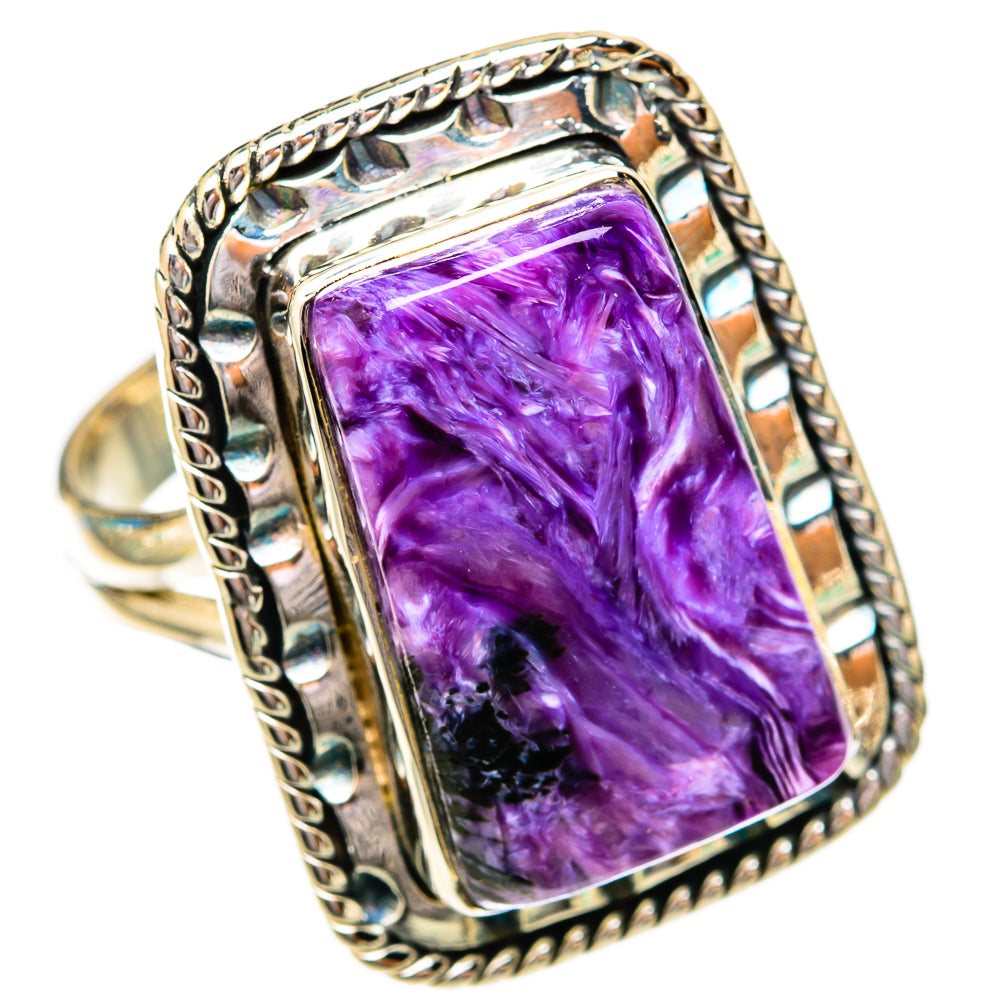 Charoite Rings handcrafted by Ana Silver Co - RING118122 - Photo 2
