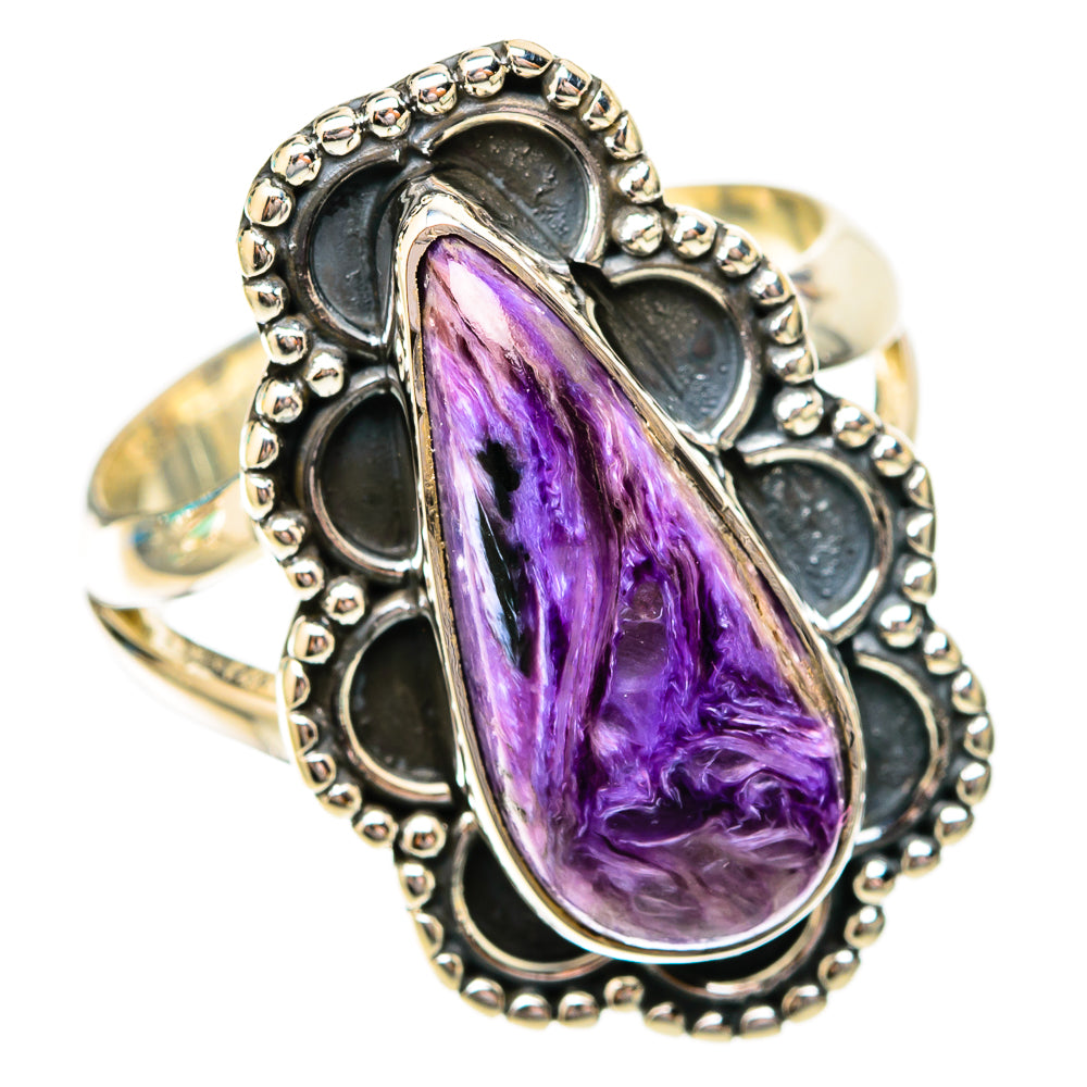 Charoite Rings handcrafted by Ana Silver Co - RING118123 - Photo 2