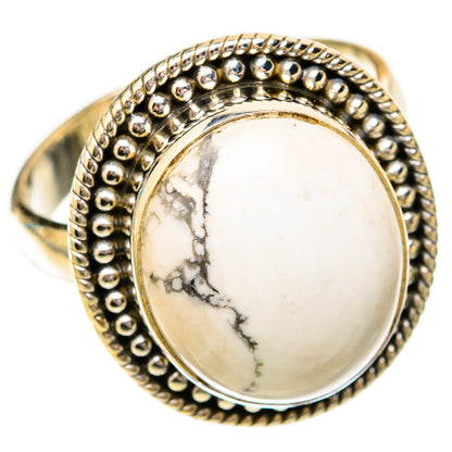 Howlite Rings handcrafted by Ana Silver Co - RING118125 - Photo 2