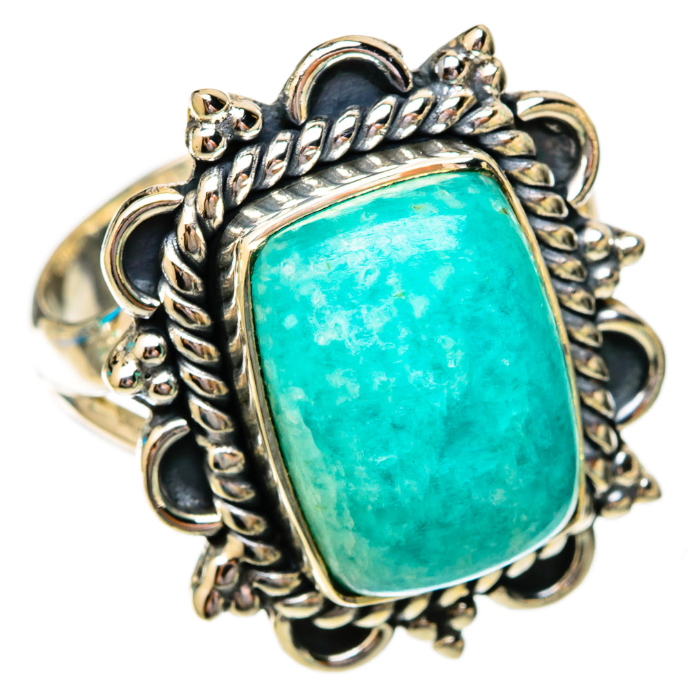 Amazonite Rings handcrafted by Ana Silver Co - RING118132 - Photo 2