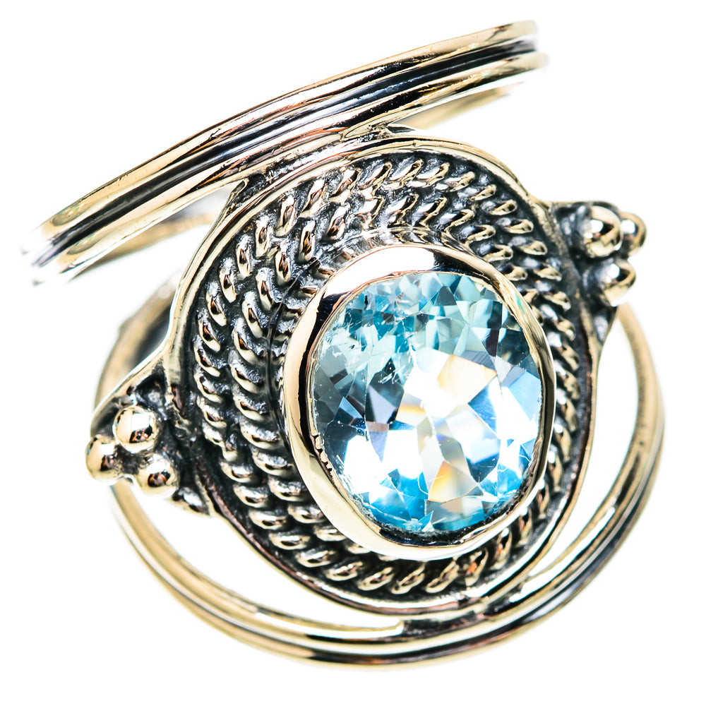 Blue Topaz Rings handcrafted by Ana Silver Co - RING118135 - Photo 2