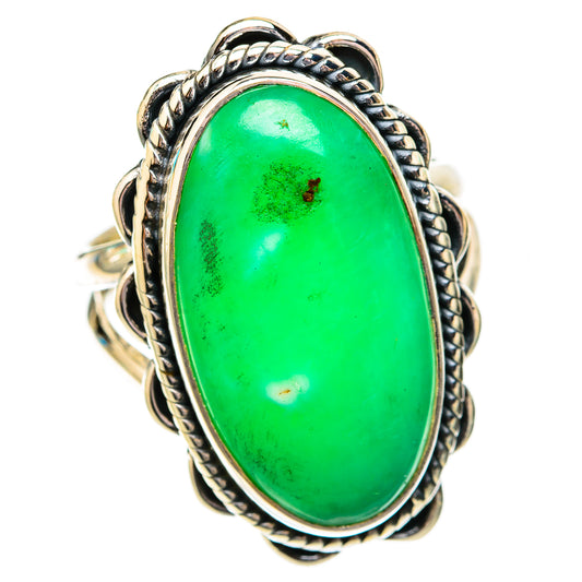 Chrysoprase Rings handcrafted by Ana Silver Co - RING118138 - Photo 2