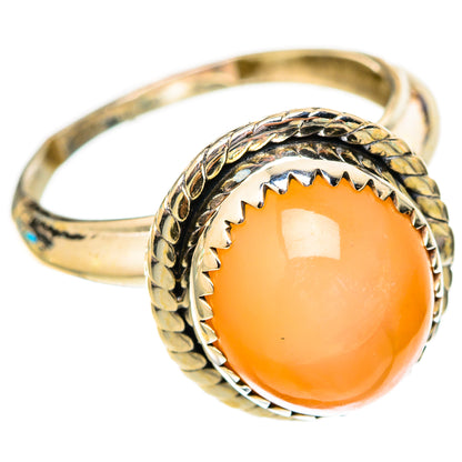 Peach Moonstone Rings handcrafted by Ana Silver Co - RING118148 - Photo 2