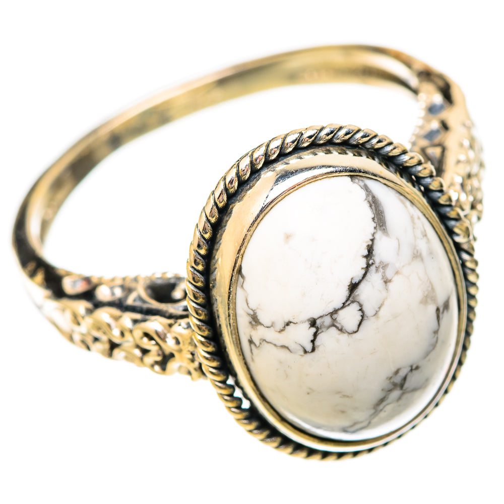 Howlite Rings handcrafted by Ana Silver Co - RING118154 - Photo 2