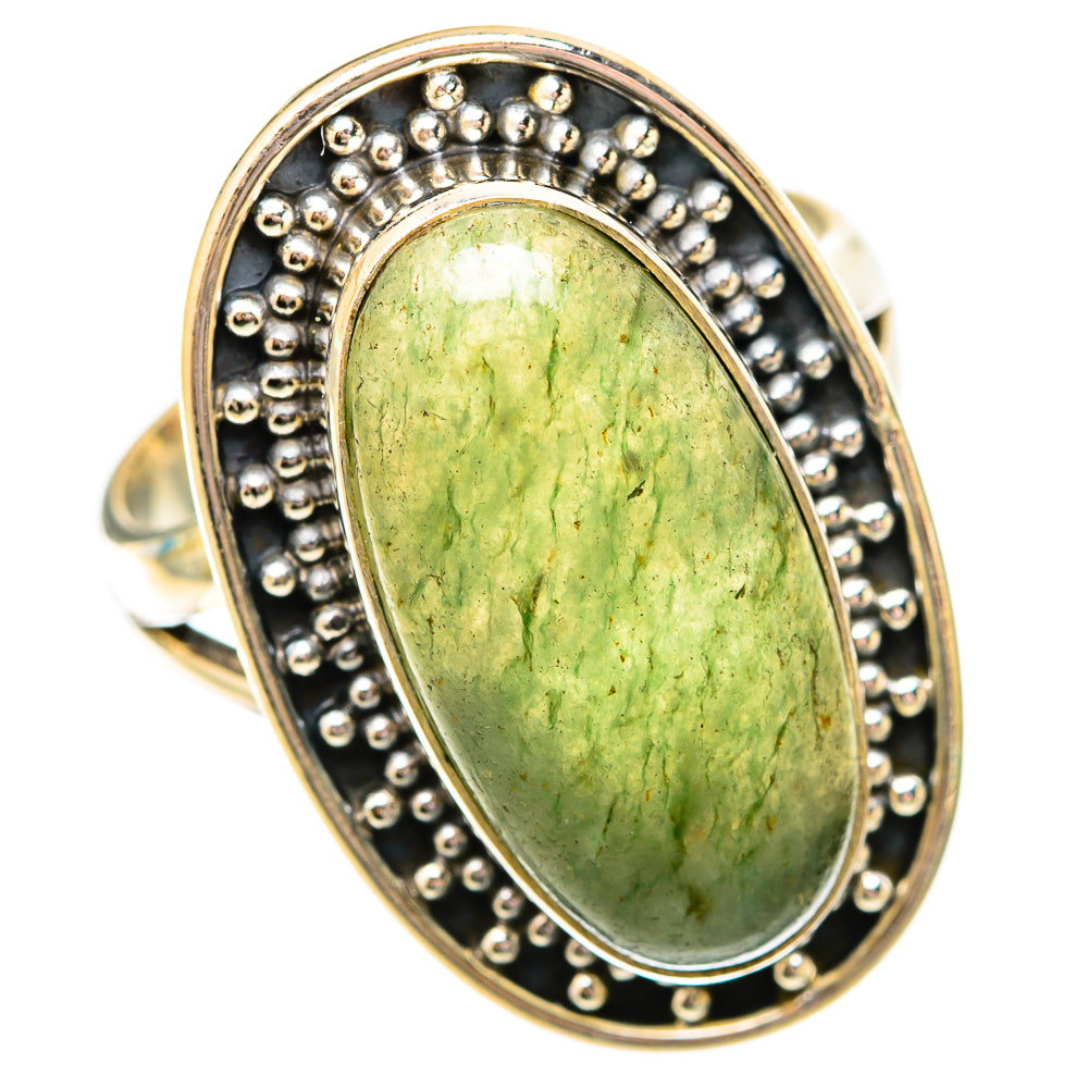 Prehnite Rings handcrafted by Ana Silver Co - RING118169 - Photo 2
