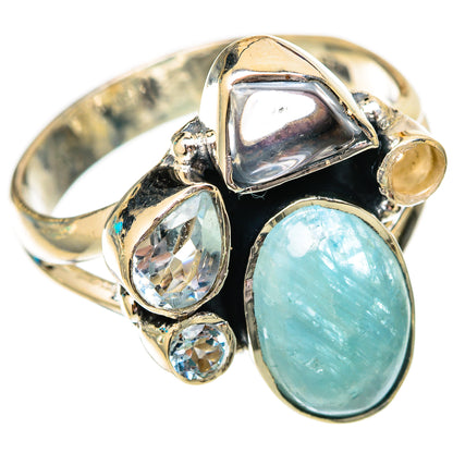 Aquamarine Rings handcrafted by Ana Silver Co - RING118185 - Photo 2
