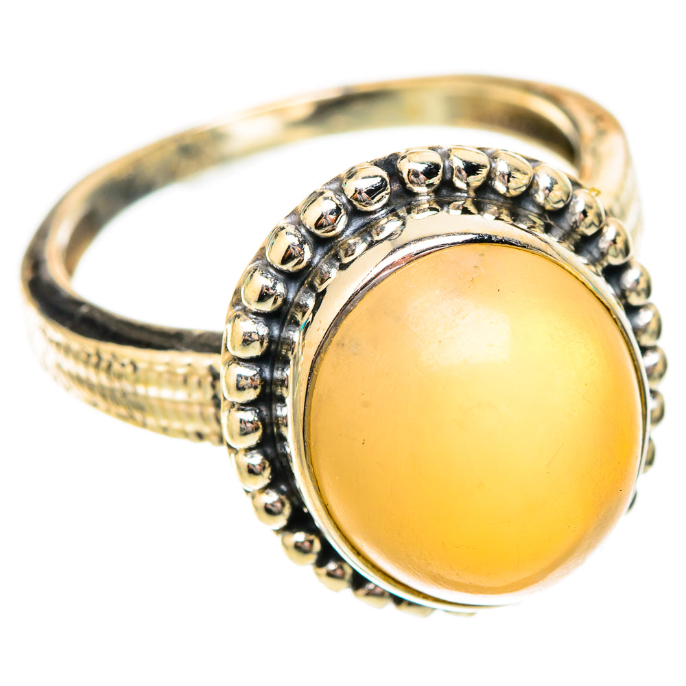 Peach Moonstone Rings handcrafted by Ana Silver Co - RING118193 - Photo 2