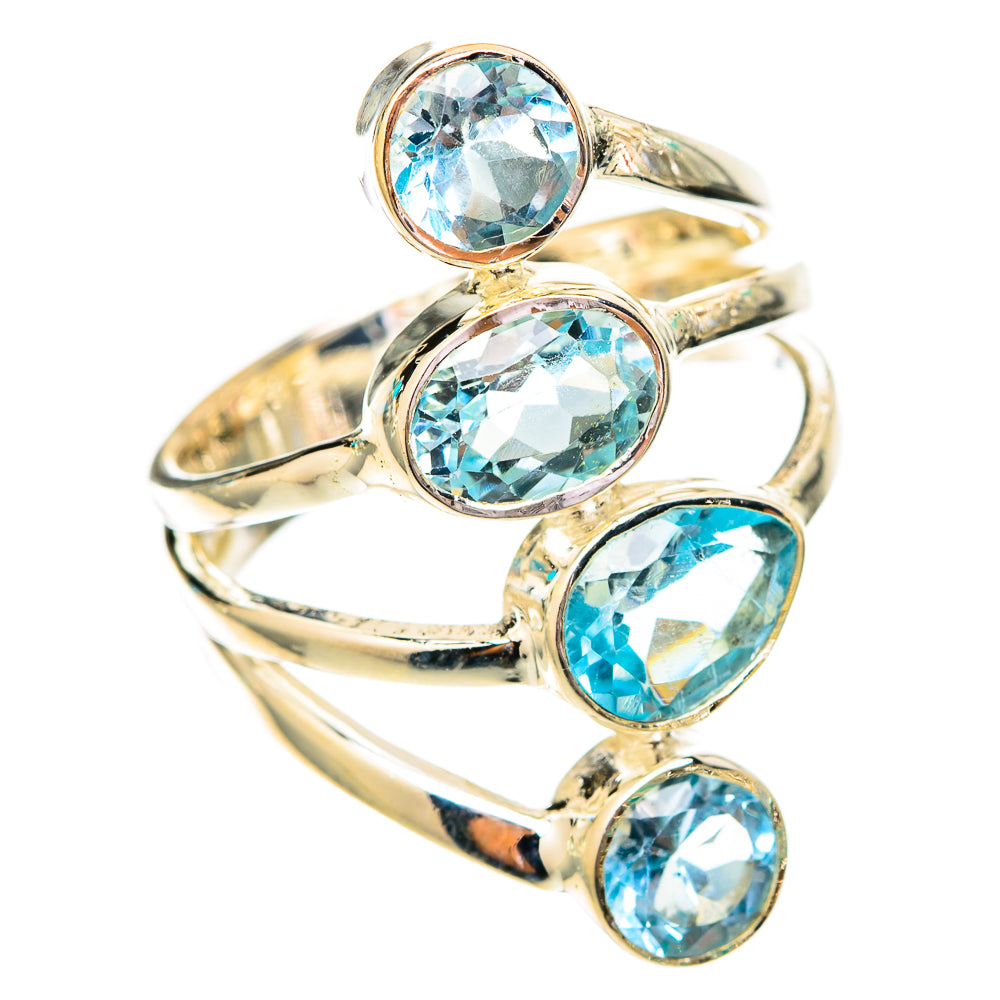 Blue Topaz Rings handcrafted by Ana Silver Co - RING118197 - Photo 2