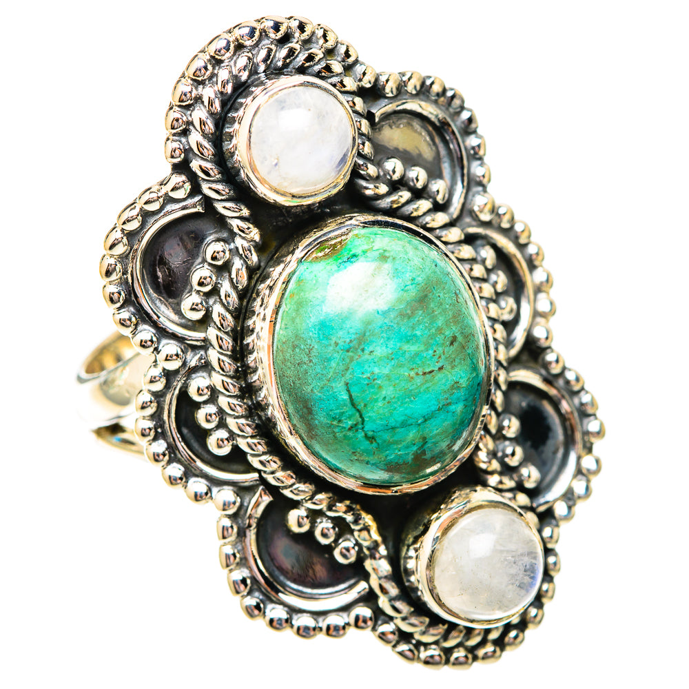 Tibetan Turquoise Rings handcrafted by Ana Silver Co - RING118203 - Photo 2