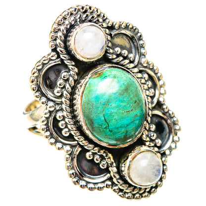 Tibetan Turquoise Rings handcrafted by Ana Silver Co - RING118203 - Photo 2