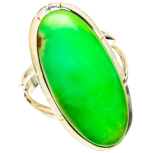 Chrysoprase Rings handcrafted by Ana Silver Co - RING118209 - Photo 2