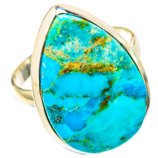 Chrysocolla Rings handcrafted by Ana Silver Co - RING118242 - Photo 2