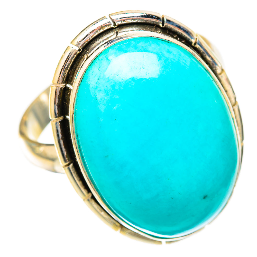 Peruvian Amazonite Rings handcrafted by Ana Silver Co - RING118243 - Photo 2