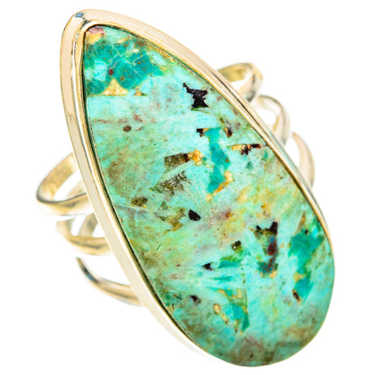 Peruvian Chrysocolla Rings handcrafted by Ana Silver Co - RING118244 - Photo 2