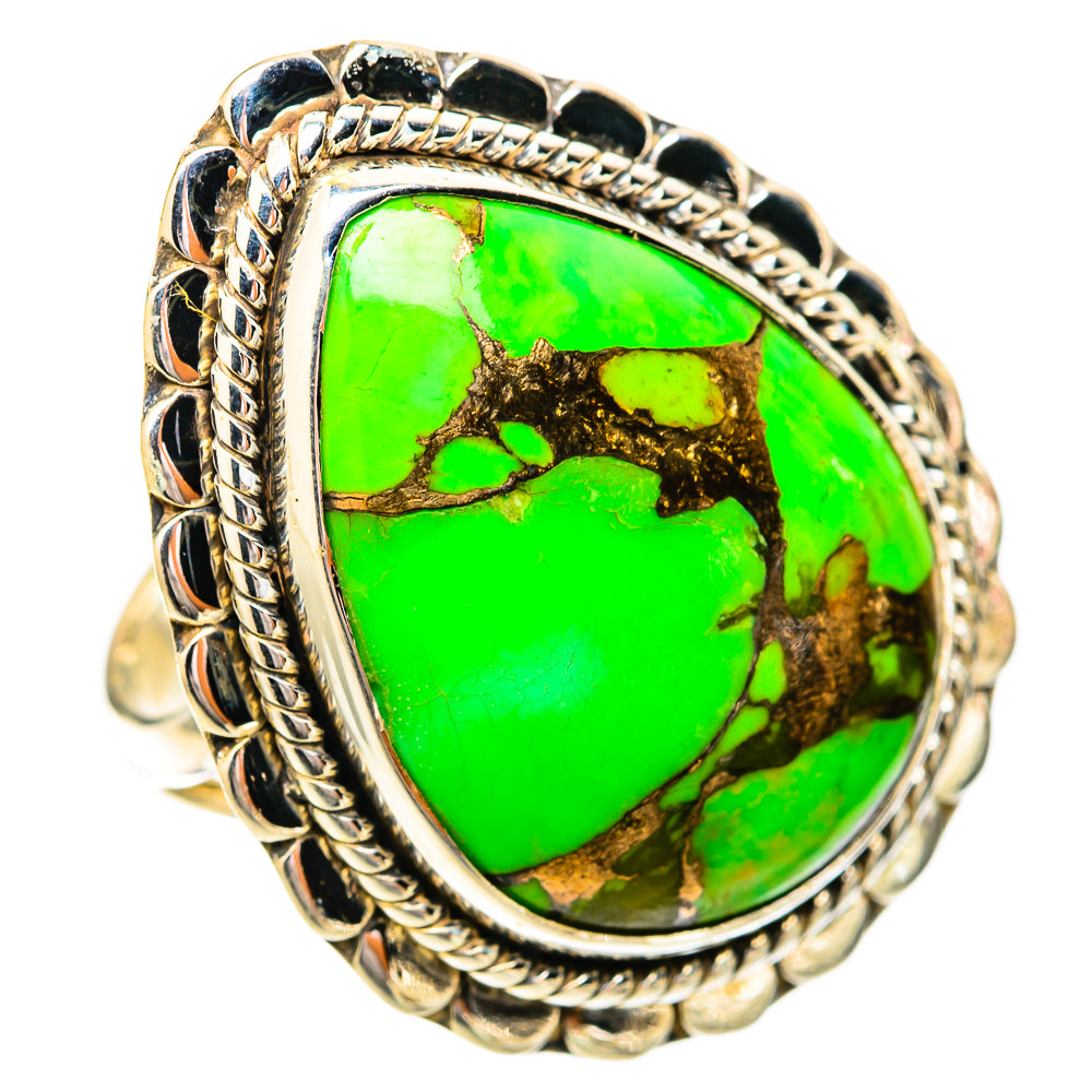 Green Copper Composite Turquoise Rings handcrafted by Ana Silver Co - RING118246 - Photo 2