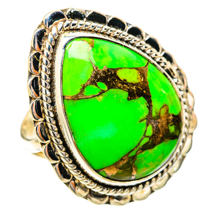 Green Copper Composite Turquoise Rings handcrafted by Ana Silver Co - RING118246 - Photo 2