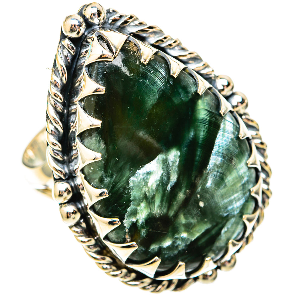 Seraphinite Rings handcrafted by Ana Silver Co - RING118251 - Photo 2