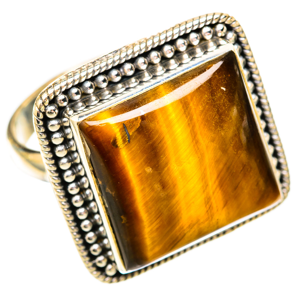 Tiger Eye Rings handcrafted by Ana Silver Co - RING118253 - Photo 2