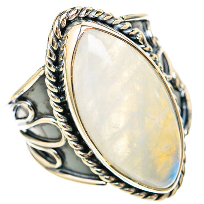 Rainbow Moonstone Rings handcrafted by Ana Silver Co - RING118263 - Photo 2