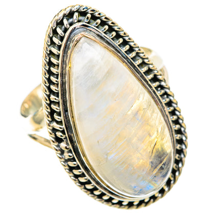 Rainbow Moonstone Rings handcrafted by Ana Silver Co - RING118264 - Photo 2