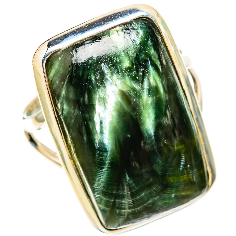 Seraphinite Rings handcrafted by Ana Silver Co - RING118276 - Photo 2
