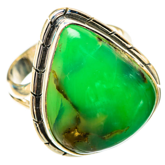 Chrysoprase Rings handcrafted by Ana Silver Co - RING118279 - Photo 2