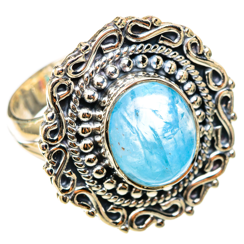 Aquamarine Rings handcrafted by Ana Silver Co - RING118309 - Photo 2