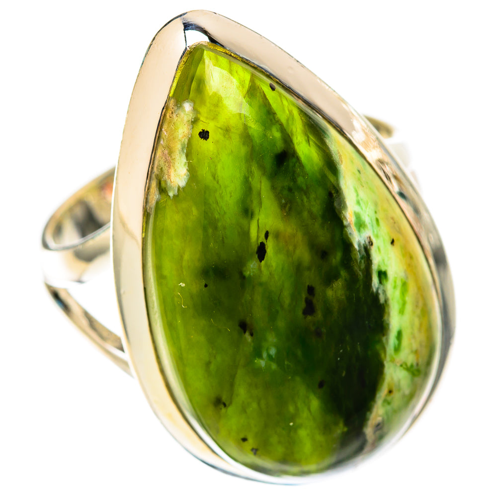 Australian Green Opal Rings handcrafted by Ana Silver Co - RING118311 - Photo 2