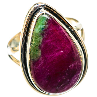 Ruby Zoisite Rings handcrafted by Ana Silver Co - RING118316 - Photo 2