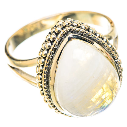 Rainbow Moonstone Rings handcrafted by Ana Silver Co - RING118353 - Photo 2