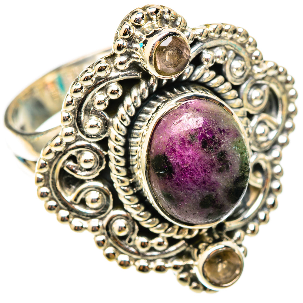 Ruby Zoisite Rings handcrafted by Ana Silver Co - RING118354 - Photo 2