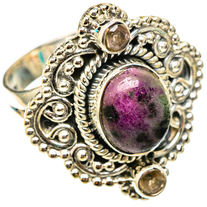 Ruby Zoisite Rings handcrafted by Ana Silver Co - RING118354 - Photo 2