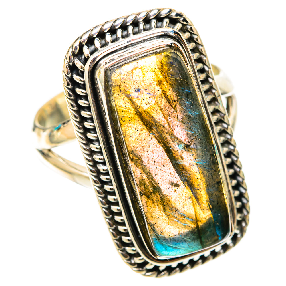Labradorite Rings handcrafted by Ana Silver Co - RING118357 - Photo 2