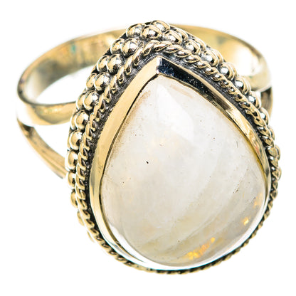 Rainbow Moonstone Rings handcrafted by Ana Silver Co - RING118370 - Photo 2