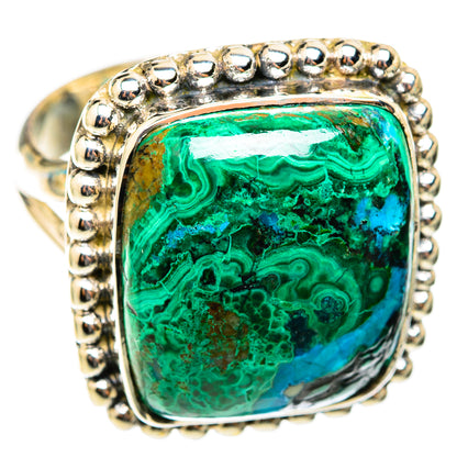 Chrysocolla In Malachite Rings handcrafted by Ana Silver Co - RING118380 - Photo 2