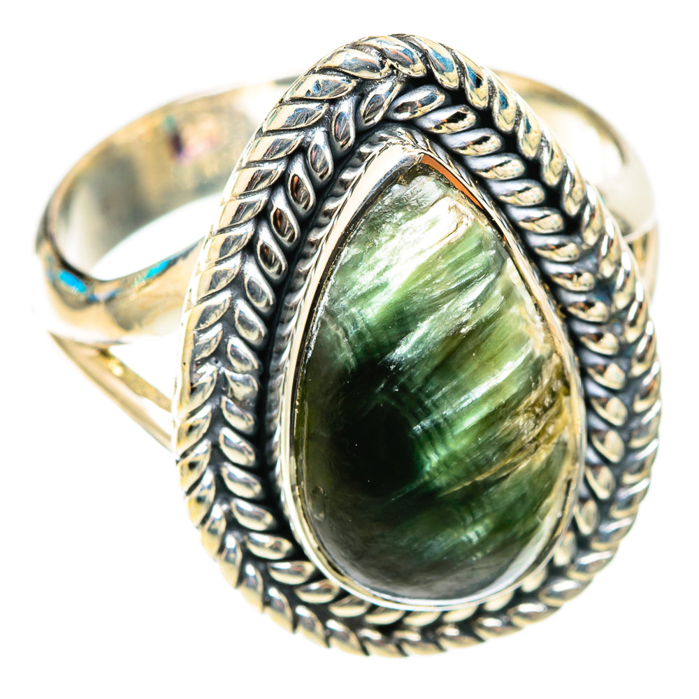 Seraphinite Rings handcrafted by Ana Silver Co - RING118381 - Photo 2