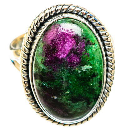 Ruby Zoisite Rings handcrafted by Ana Silver Co - RING118401 - Photo 2
