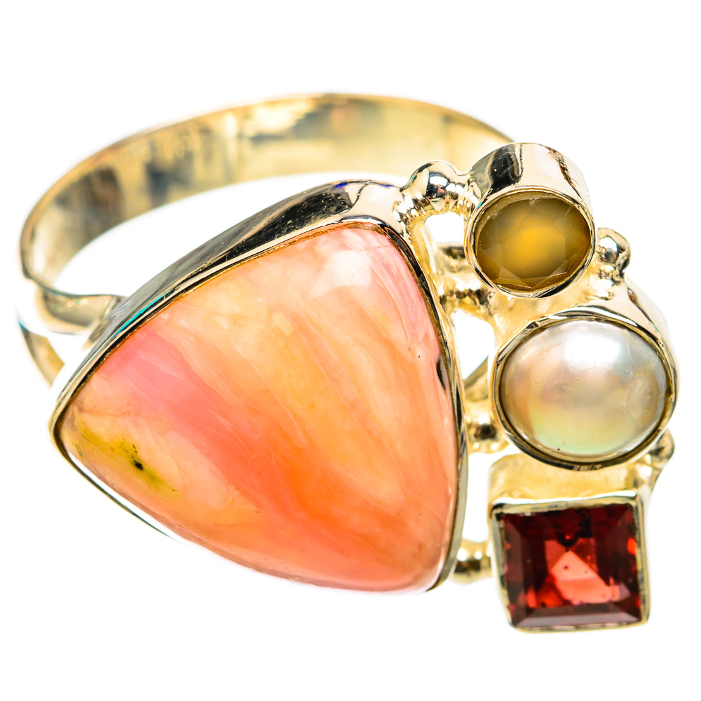 Rhodochrosite Rings handcrafted by Ana Silver Co - RING118402 - Photo 2