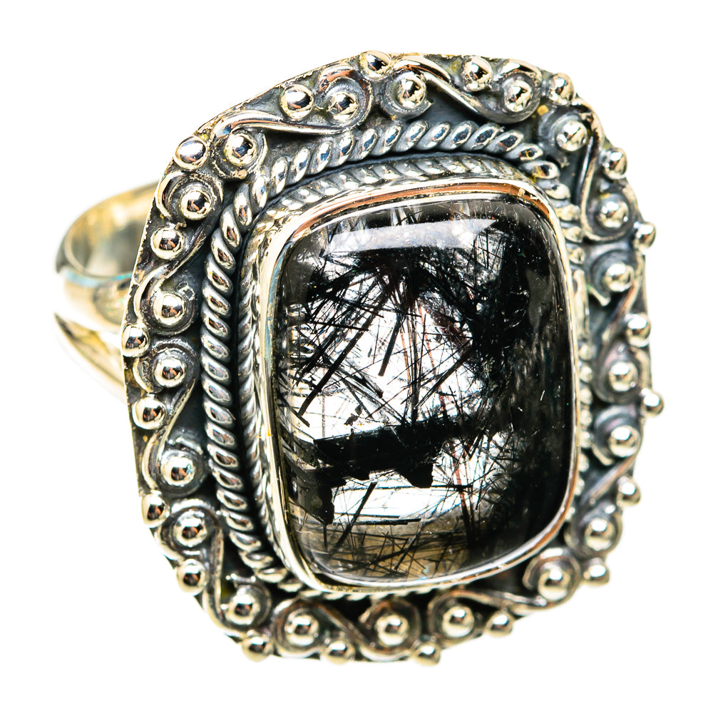 Tourmalinated Quartz Rings handcrafted by Ana Silver Co - RING118408 - Photo 2