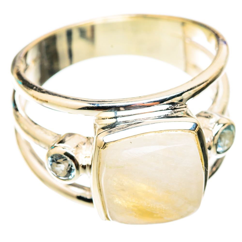 Rainbow Moonstone Rings handcrafted by Ana Silver Co - RING118412 - Photo 2