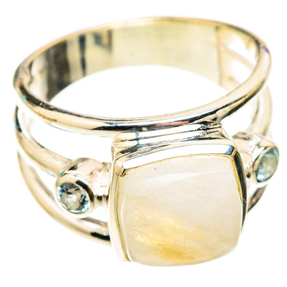 Rainbow Moonstone Rings handcrafted by Ana Silver Co - RING118412 - Photo 2