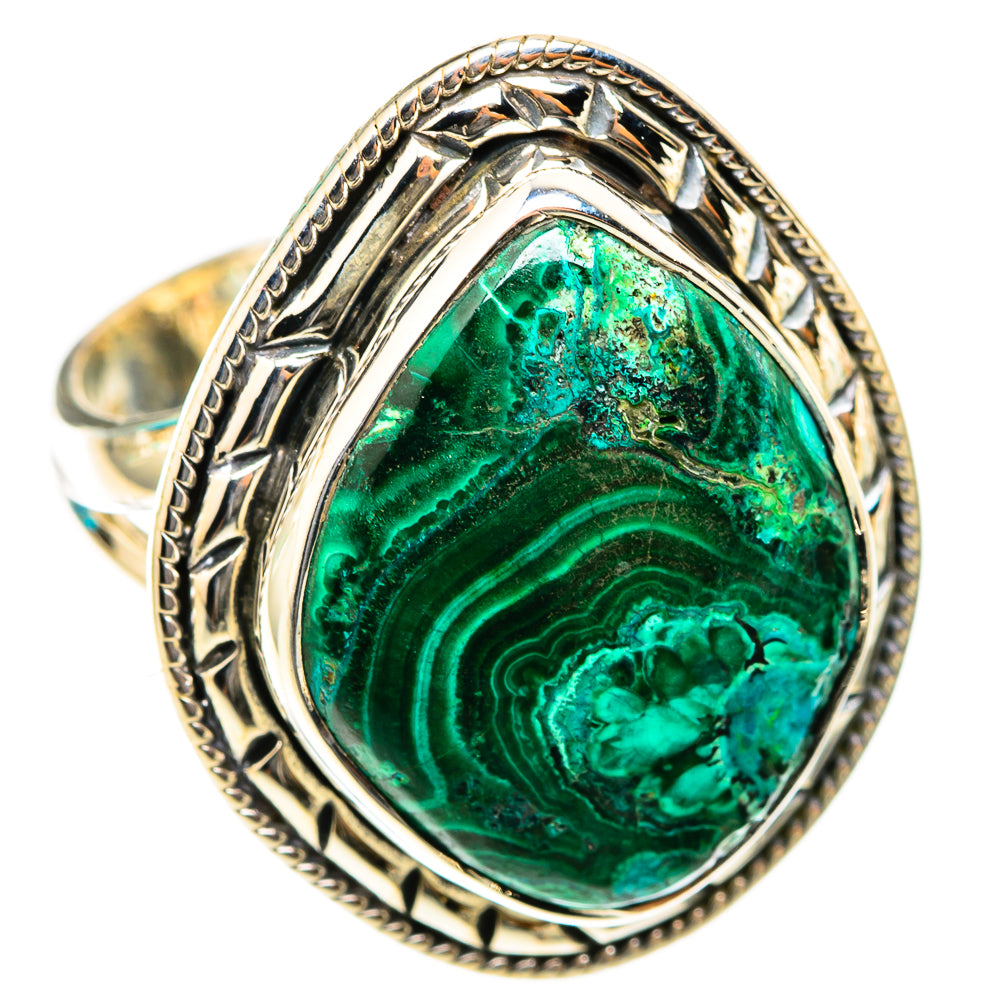 Malachite Rings handcrafted by Ana Silver Co - RING118419 - Photo 2