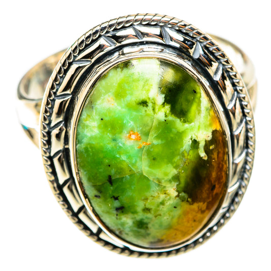 Australian Green Opal Rings handcrafted by Ana Silver Co - RING118420 - Photo 2